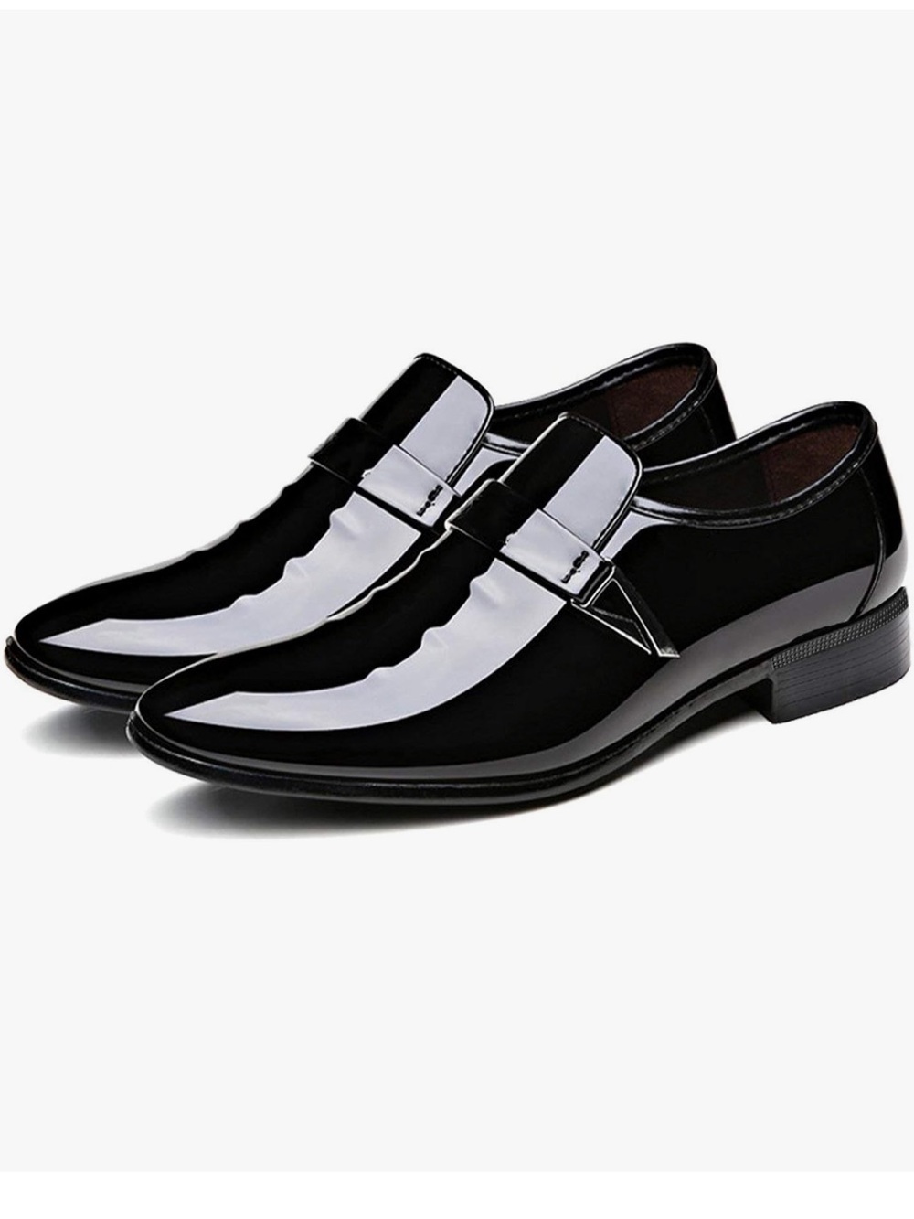 NWT Classic Tuxedo Patent Faux Leather Dress Formal Wedding Prom Loafers